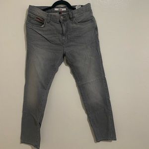 Tommy Hilfiger Slim Tapered Denim Pants, W:32 L:30, Color Gray